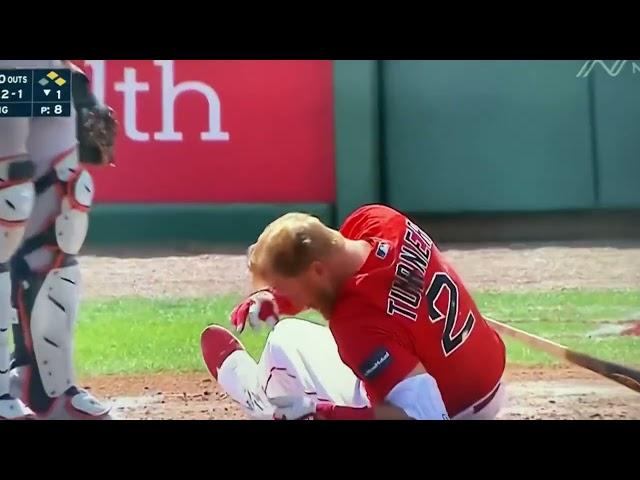 Justin Turner  up and in the face from Matt Manning (Detroit vs Boston)