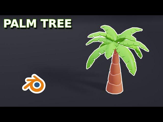 how to create low poly palm tree in blender