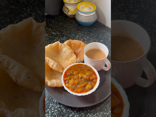 Aloo puri aur chai #shorts #youtubeshorts