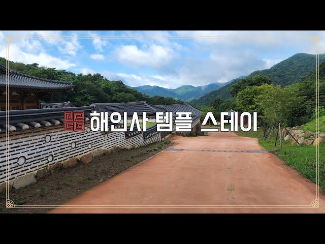 [여행 Vlog] 해인사 템플 스테이