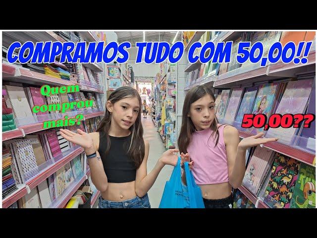 COMPRAMOS TUDO COM 50,00! Quem comprou melhor, Lari ou Mel?!