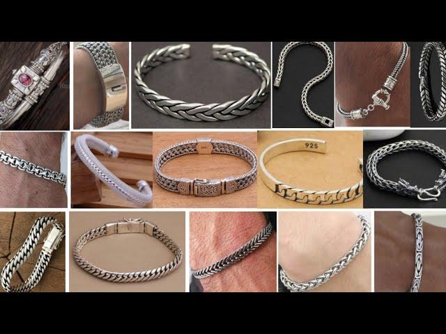 Latest Silver Bracelet Design for Men|| Stylish Bracelet Collection 2023