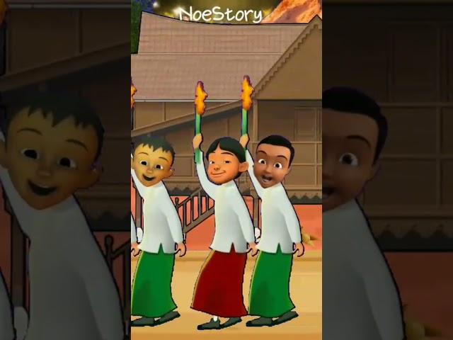 Upin Ipin Pawai Obor Takbiran Idul Adha 2023 #shorts
