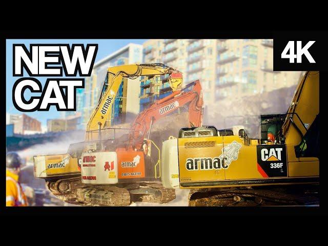 A LONDON BRIDGE DEMOLITION SITE (4K) | DIGGERS AND DOZERS