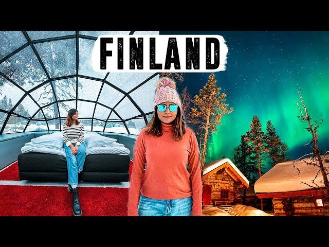 I Spent The Night in a Glass Igloo to See The Northern Lights! 3 Days in LAPLAND 