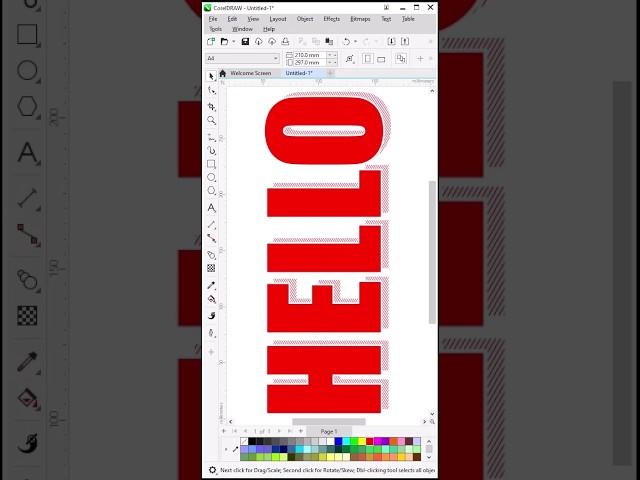 Text Effect in CorelDraw #coreldesign #coreldraw #learncoreldraw #graphicdesign #powerclip