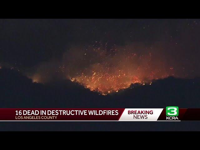 LA County wildfire coverage | 16 dead in fires