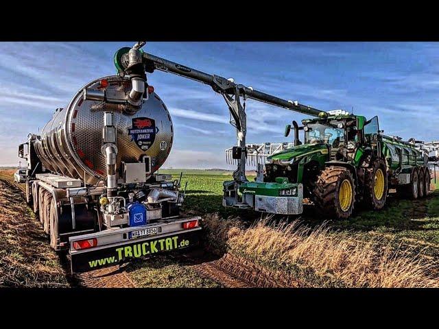 NEU! John Deere 8R mit Samson Güllefass PG II und 36m Gestänge! Schafmeister Agrarservice