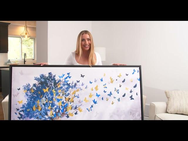 Clock Canvas Review - Butterfly Leaves Framed Canvas