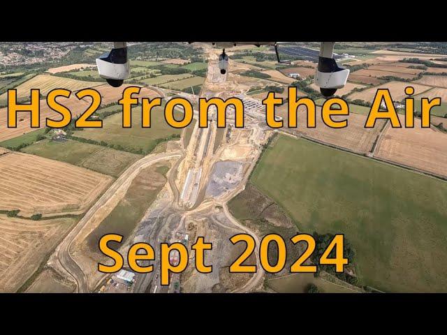 HS2 in 4K from Amersham to Birmingham at 100 mph by Air. 13th Sept 2024