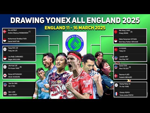 11 WAKIL DIKIRIM KE ALL ENGLAND! Hasil Drawing All England 2025 #yonexallengland2025 #allengland