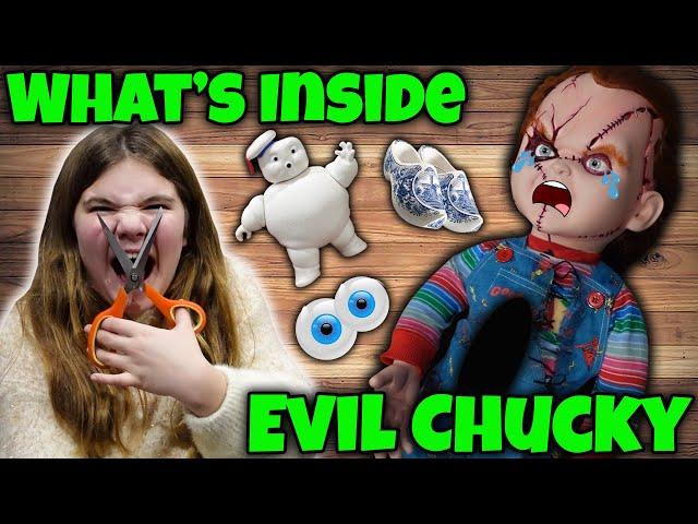 What's Inside Chucky? Cutting Open Creepy Chucky Doll Skit