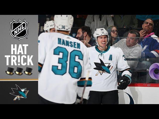 Logan Couture tallies his second career hat trick