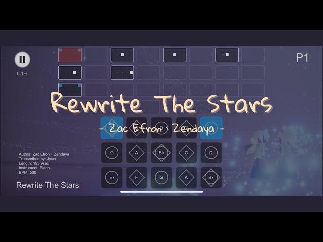 【光遇Sky Studio琴譜】 Rewrite The Stars