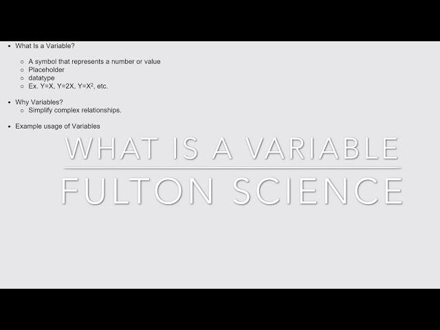 What is a Variable? Let’s isolate (solve for) an unknown variable!