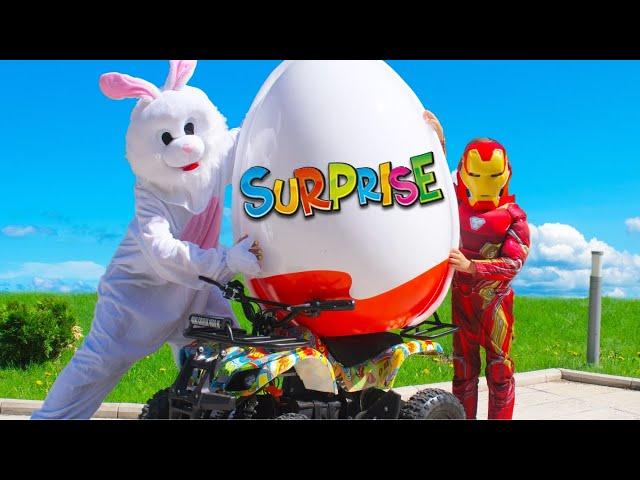 Artem and Bunny Pretend Play Stories with Easter Surprise Eggs Toys