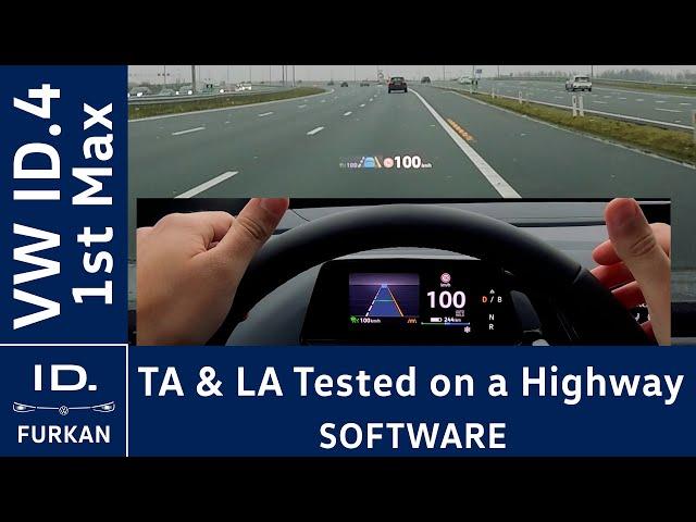 Travel Assist and Lane Assist Tested on a Highway | VW ID.4 1st Max