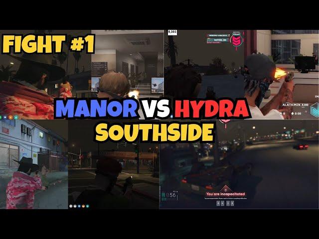 MANOR vs HYDRA 6v6 Near Moseleys/Southside Fight #1 | MULTI POV | NOPIXEL 4.0 GTA RP