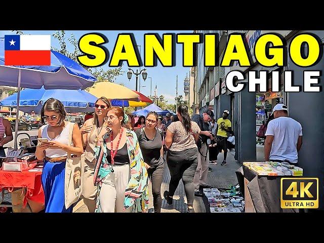  CHILE, Santiago: Virtual Walk 4K in the City | 4K HDR 60fps