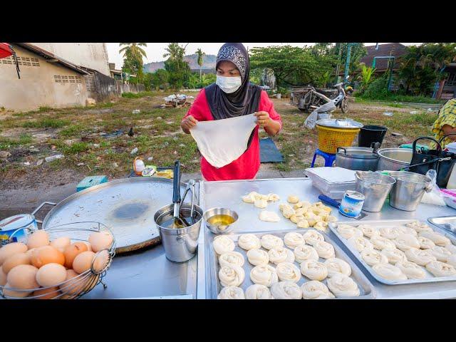 Street Food EGG ROTI!! Market Eating Tour in Southeast Asia! | Ranong, Thailand