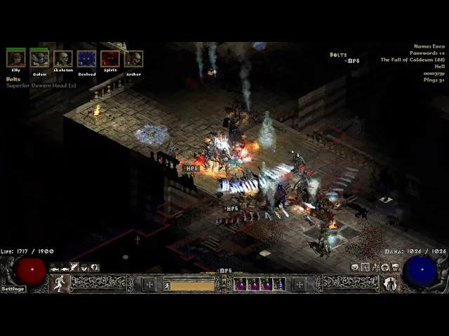 PD2 T2 "Bad Mods HoF" Map w/ Bone Necro (305% Density, Dolls, 30% Life, Open Wounds, Darkness Event)