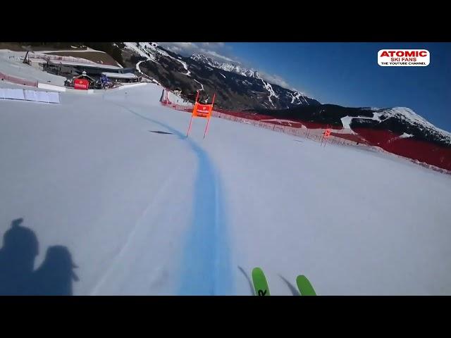 AUDI FIS Ski World Cup finals - Saalbach women downhill - camera racer Nicole Schmidhofer