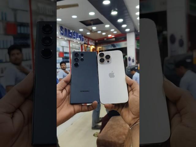 Samsung Galaxy S23 Ultra Vs iPhone 16 Pro Max Scaner QR Code in phonepe 