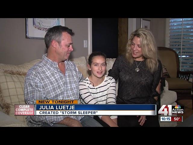 Local girl creates 'storm sleeper' pillow