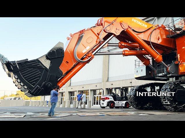 Hitachi EX5600-7E Electric Mining Excavator Moving Out of MINExpo