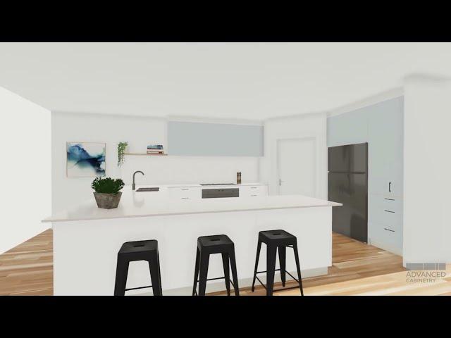 Torquay Coastal Kitchen 3D Walkthrough - Advanced Cabinetry