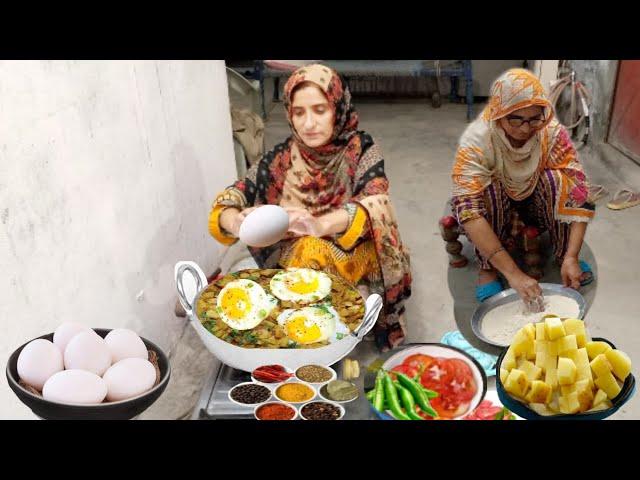 Village Life || Sham Ka Khana Aloo Anda Recipe Ke Sath || Irma's family vlog