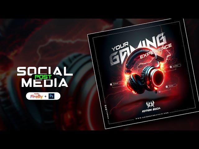 Trendy Social Media Post Using Adobe Firefly  &  Photoshop | Tutorial