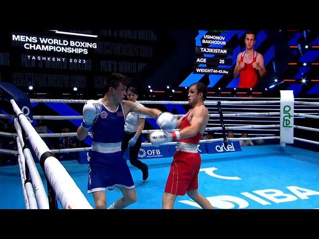 SF (63.5KG) USMONOV BAKHODUR (TJK) vs BAATARSUKH CHINZORIG (MGL) | IBA World Championships 2023