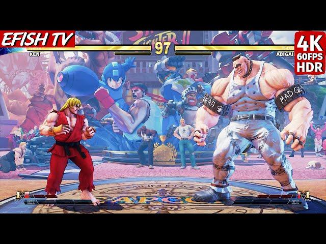 Ken vs Abigail (Hardest AI) - Street Fighter V