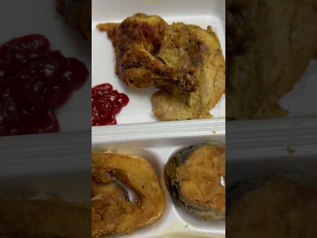 Fried Chicken and Fried Fish for Lunch