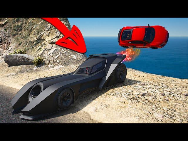 СБРОСИЛ ЕГО В ВОДУ! ТРОЛЛИНГ НА МАШИНЕ БЭТМЕНА В ГТА 5 ОНЛАЙН! (GTA 5 ONLINE)