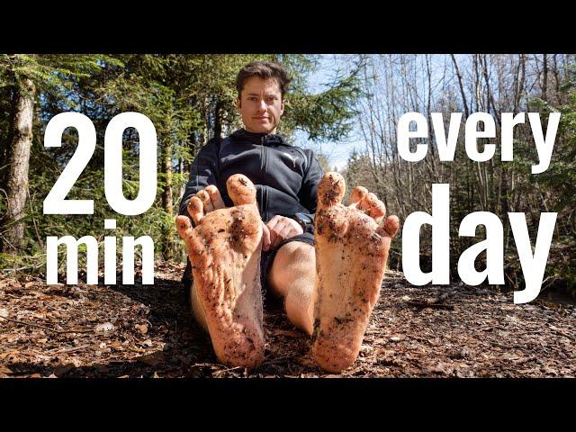 20 minutes barefoot in nature every day for 20 days