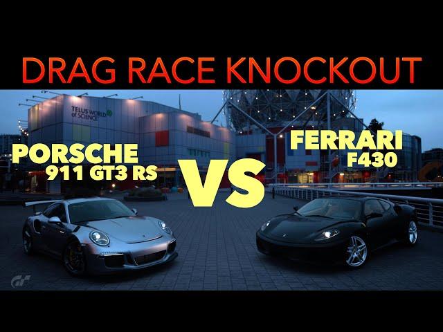 DRAG RACE Knockout: FERRARI F430 vs PORSCHE 911 GT3 RS | Episode 4