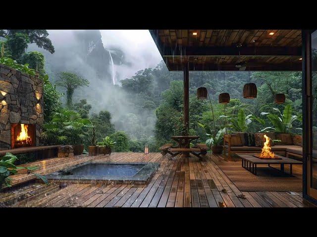 99% of YOU will FALL ASLEEP FAST | Relaxing Rain and Fireplace Sounds for Deep Sleep, Healing, Relax