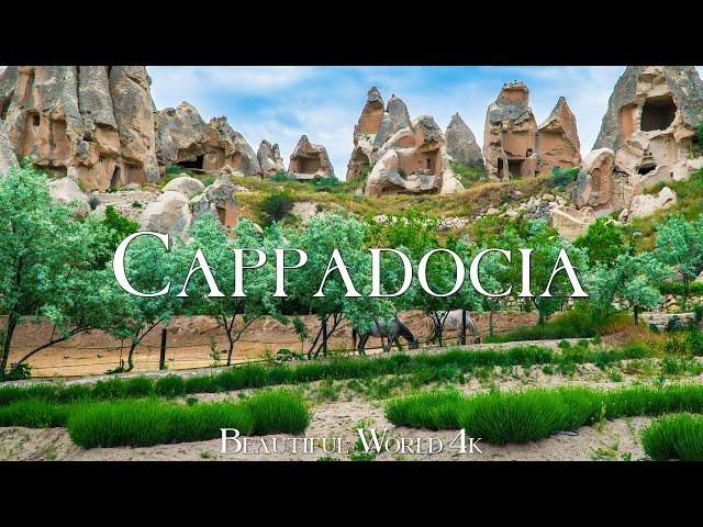 Cappadocia, Turkey 4K Drone Nature Film - Relaxing Piano Music - Natural Landscape