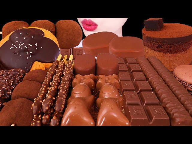 ASMR MUKBANG｜CHOCOLATE PARTY *ICE CREAM, MOCHI, MALTESERS, TICO, CAKE 초콜릿 파티 EATING SOUNDS 디저트 먹방