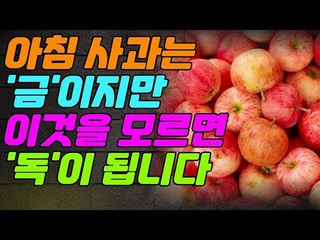 아침 사과는 '금'이지만, 이것을 모르면 '독'이 됩니다