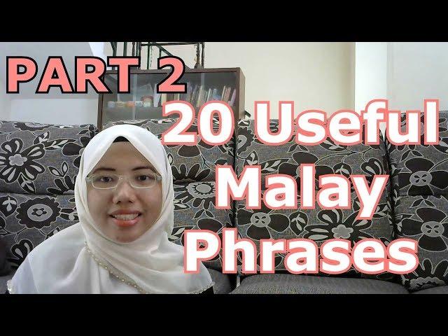 [LEARN MALAY] 109-20 Useful Malay Phrases 2