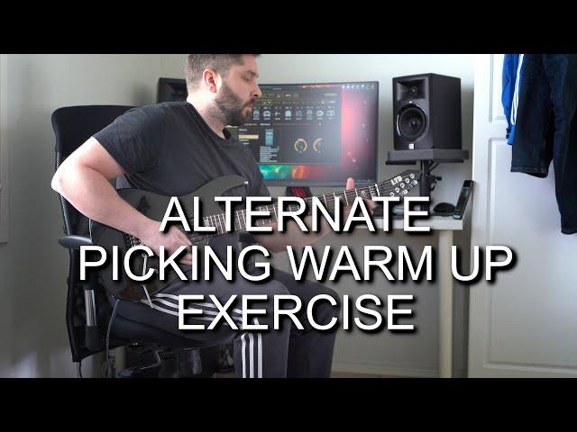 Alternate picking warm up exercise