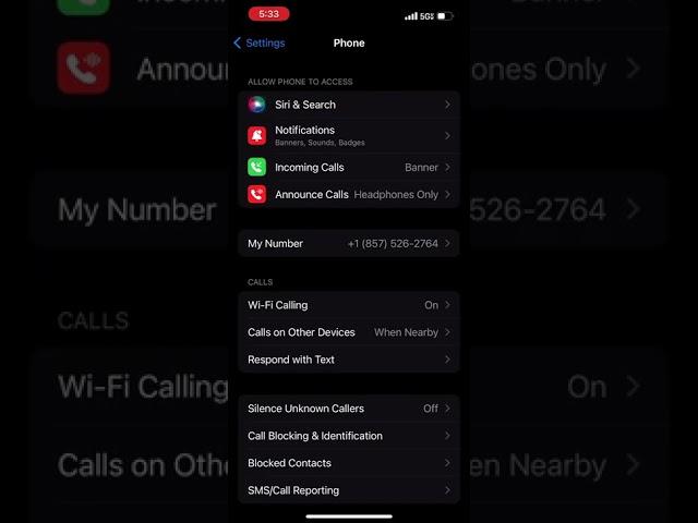 How to turn off unknown calls that are being blocked