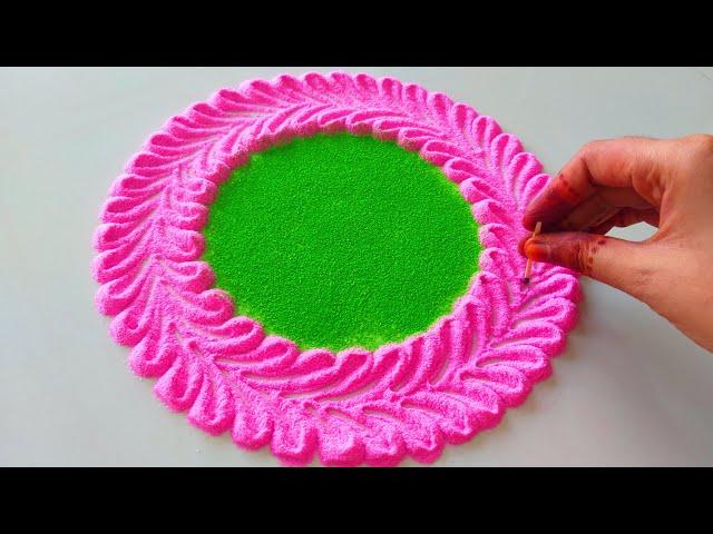 इस दिवाली बनाये दीये वाली नई रंगोली | Diwali Rangoli Beautiful | Dhanteras, Deepawali Rangoli Easy