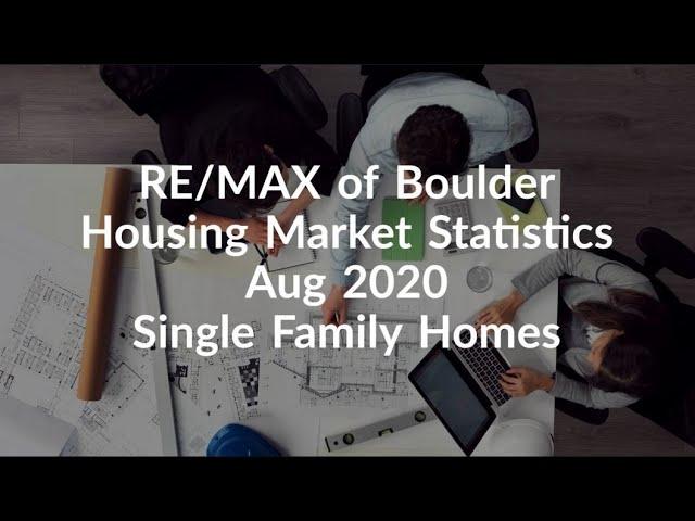RE/MAX of Boulder Housing Market Statistics August 2020 – Single Family Homes