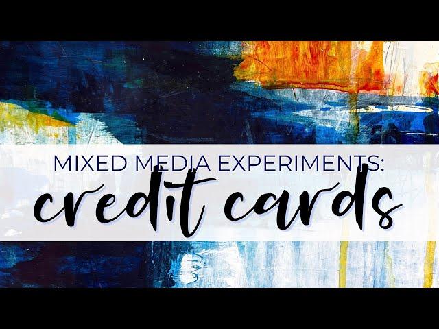 Mixed Media Experiments: Abstract Painting with a Credit Card #realtime #arttutorial #abstractart