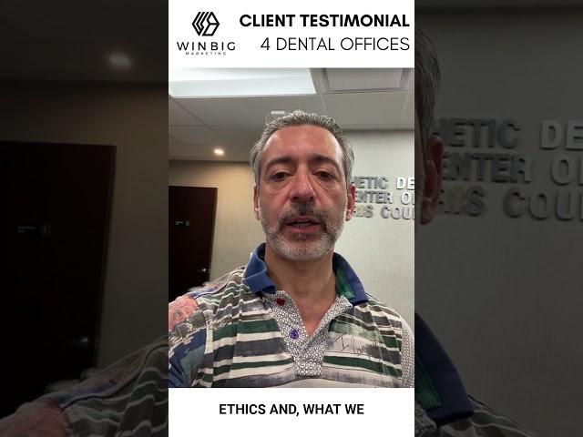 Dental Client Testimonial on Win Big Marketing's Performance For His 4 Dental Offices In New Jersey