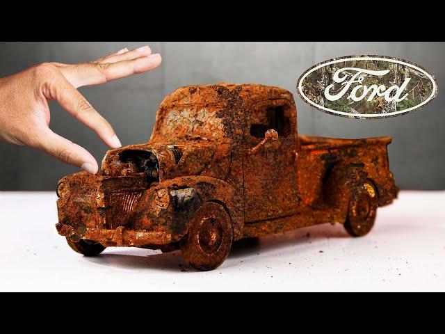 Abandoned 1940 FORD TRUCK Restoration | Rebuild Extremely Rusty Toy Truck!